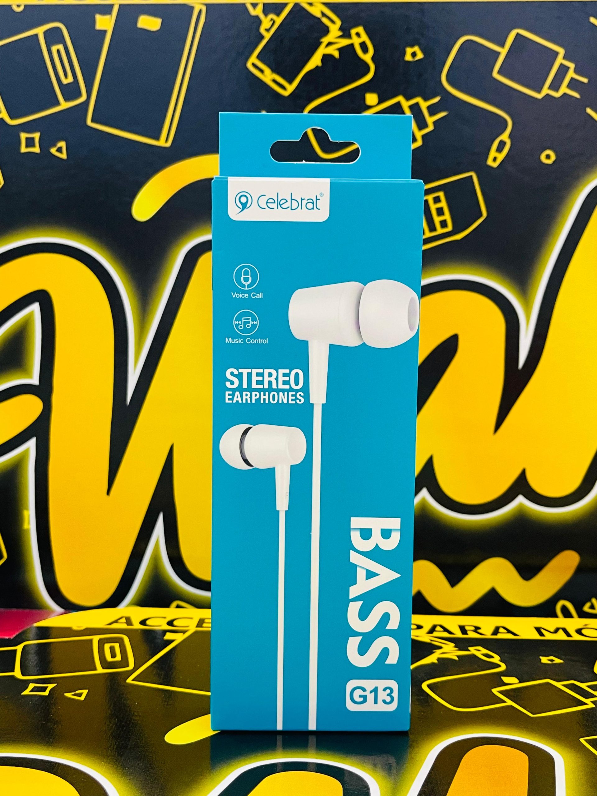 Celebrat G13 Auriculares Audio Jack Blanco