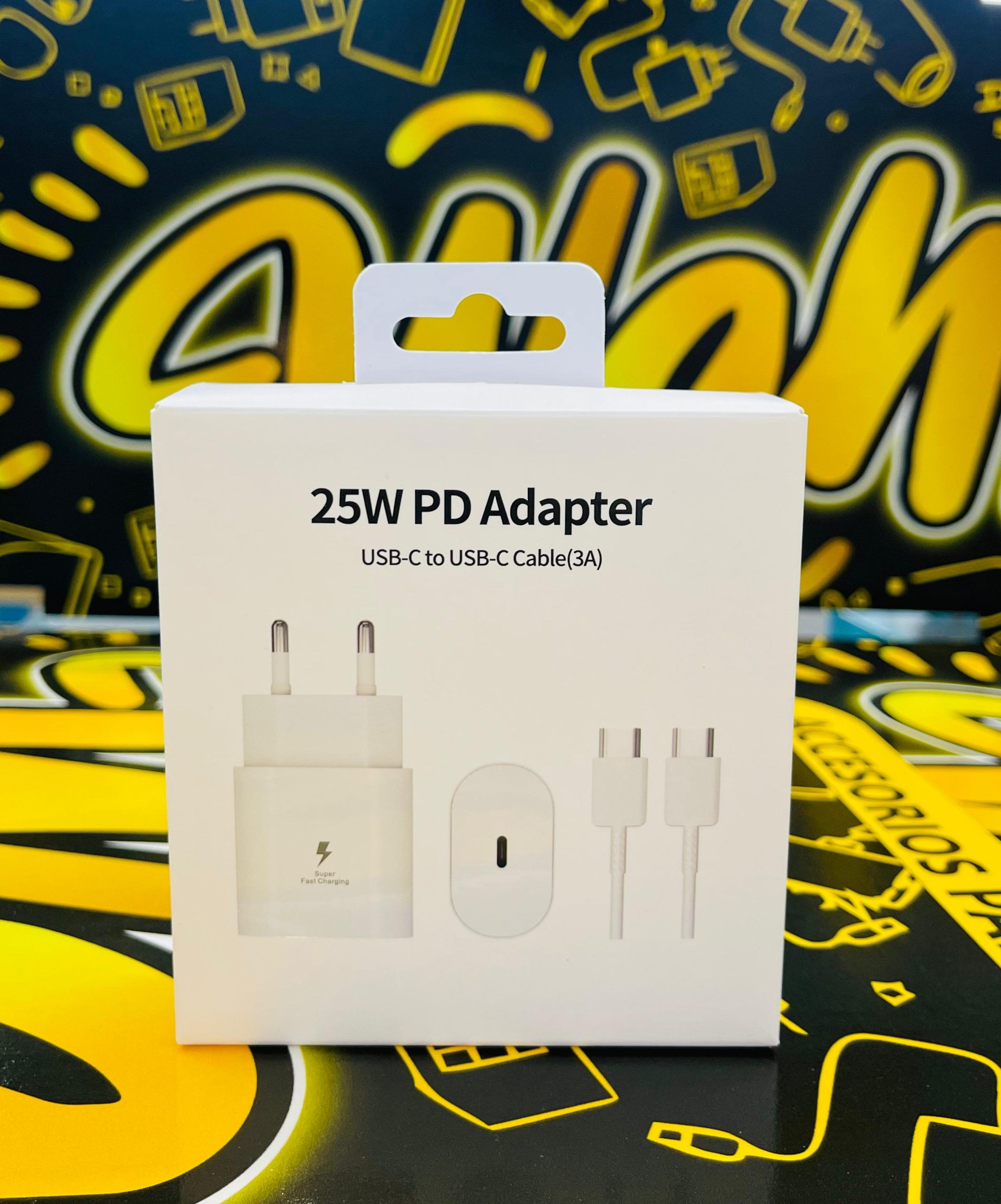 25W ADAPTADOR CABLE TIPO C 3A BLANCO