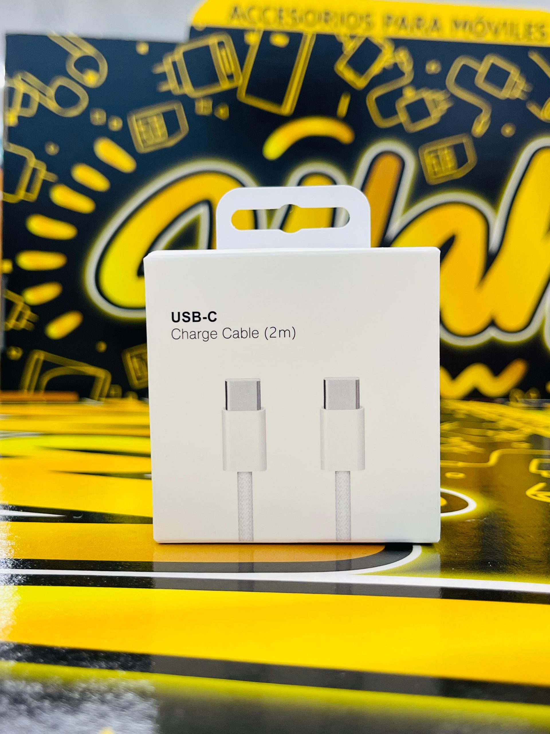 Cable De Carga USB Tipo C De 60 W 2 Metros Blanco