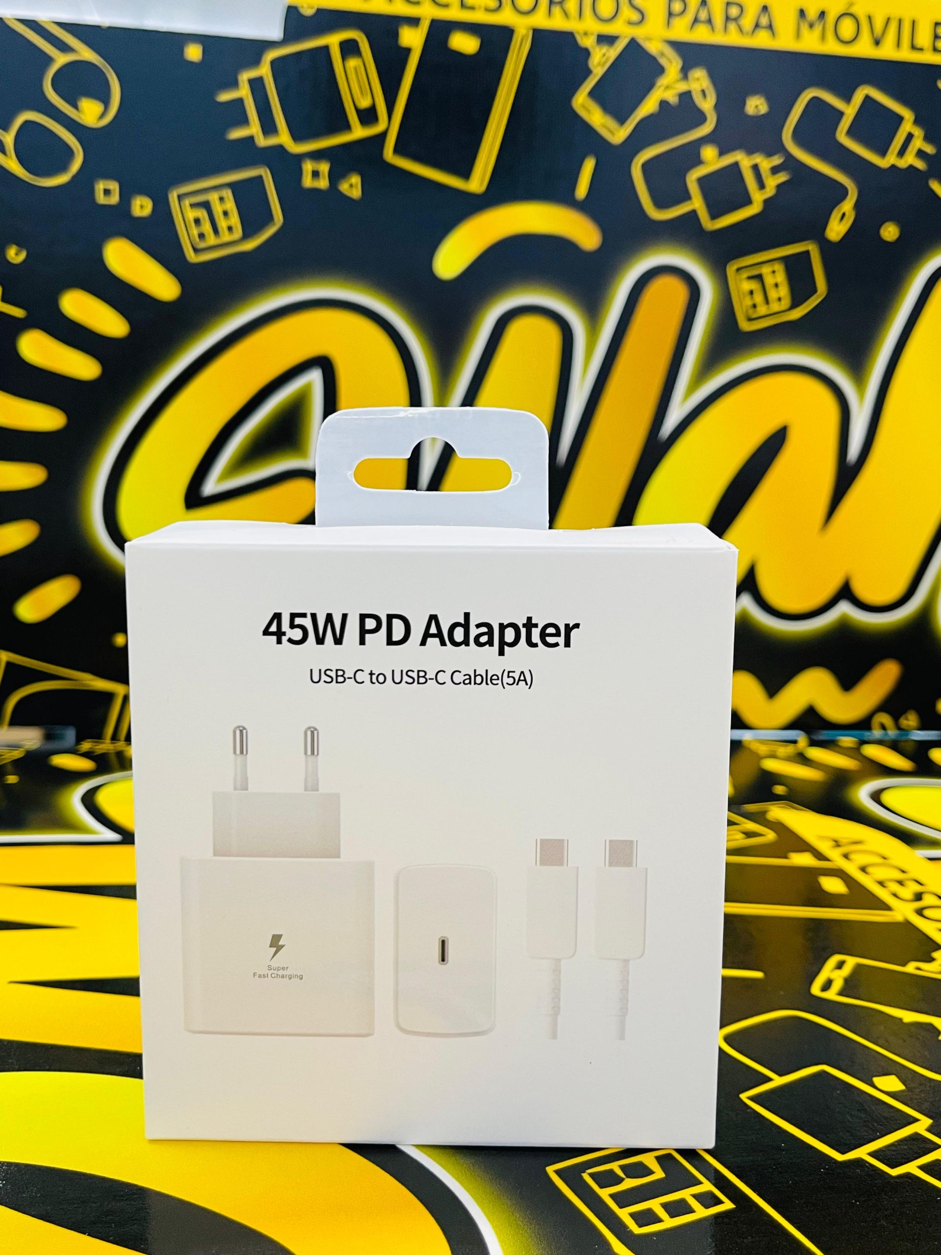 45W ADAPTADOR CABLE TIPO C 5A BLANCO
